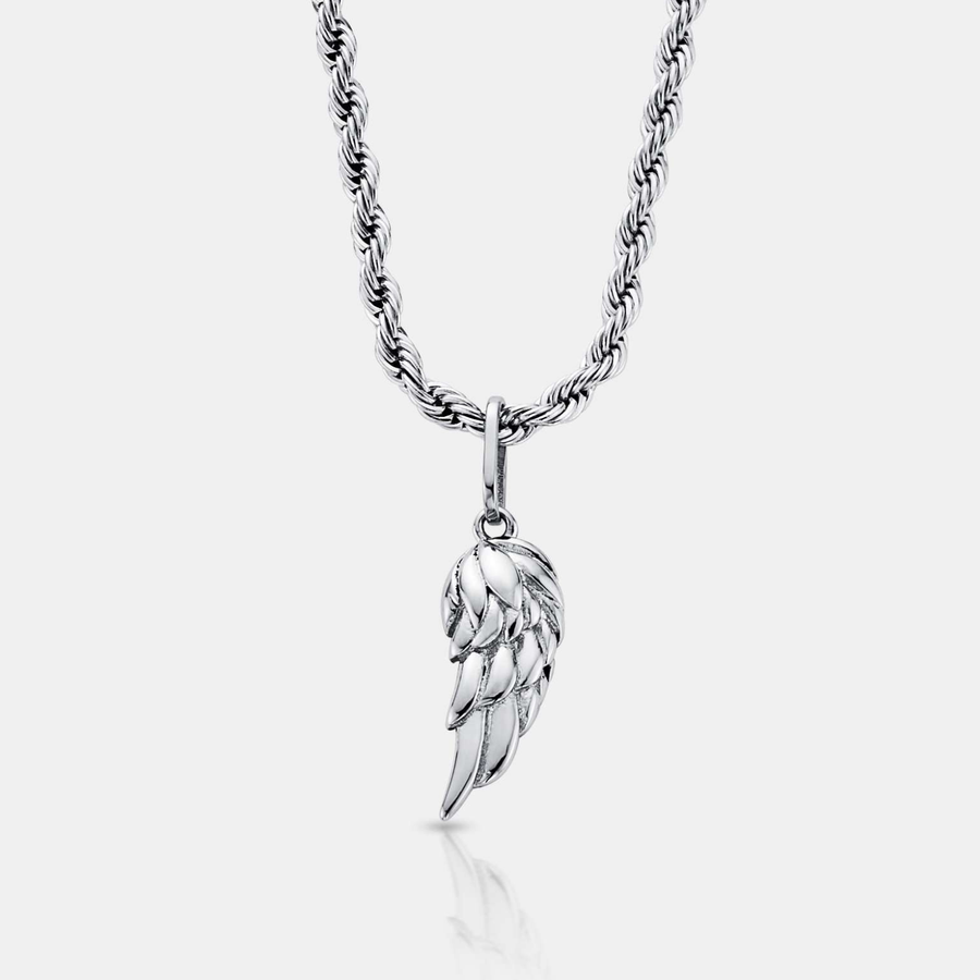 Wing Pendant Necklace (Silver)