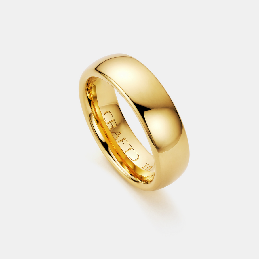 Rounded Ring (Gold) 7mm | 18ct Gold Vermeil