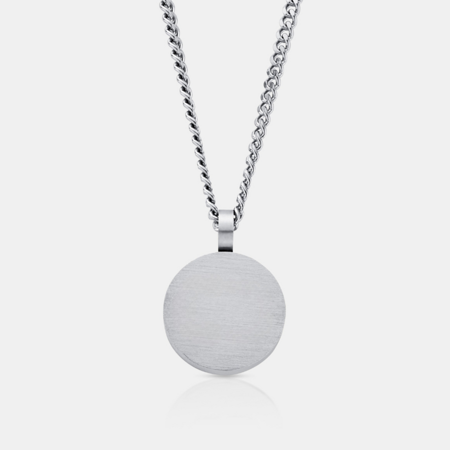 Round Totem Pendant Necklace (Silver)