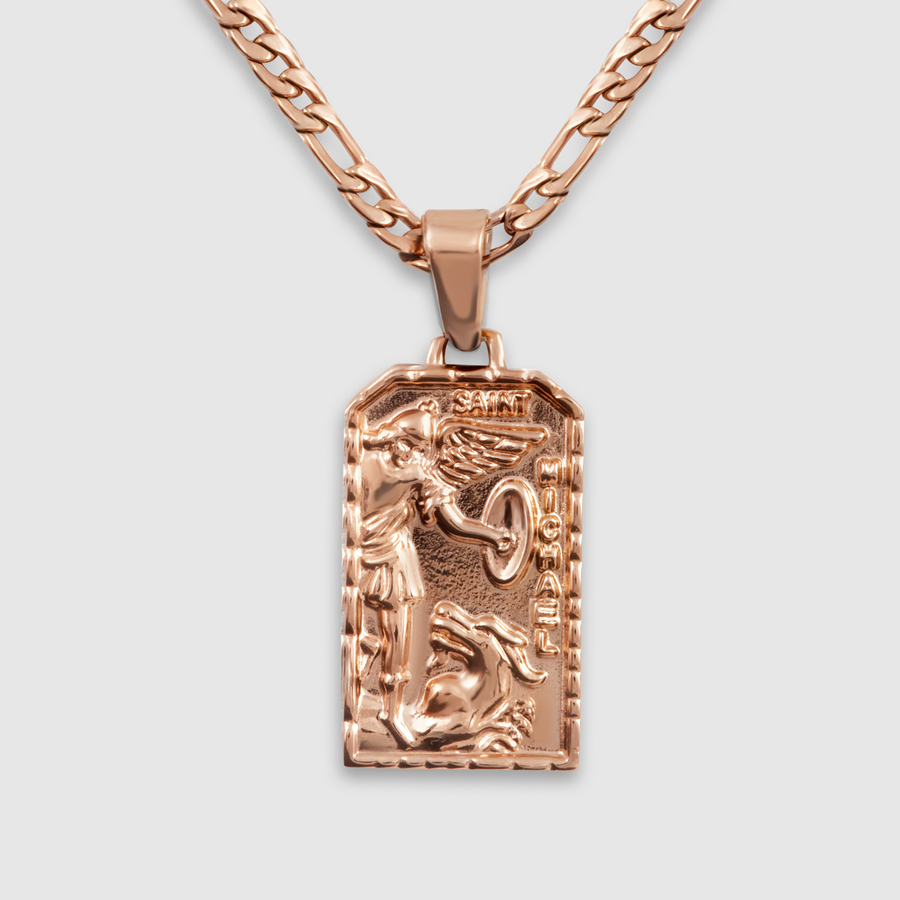 St Michael Pendant Necklace (Rose Gold)
