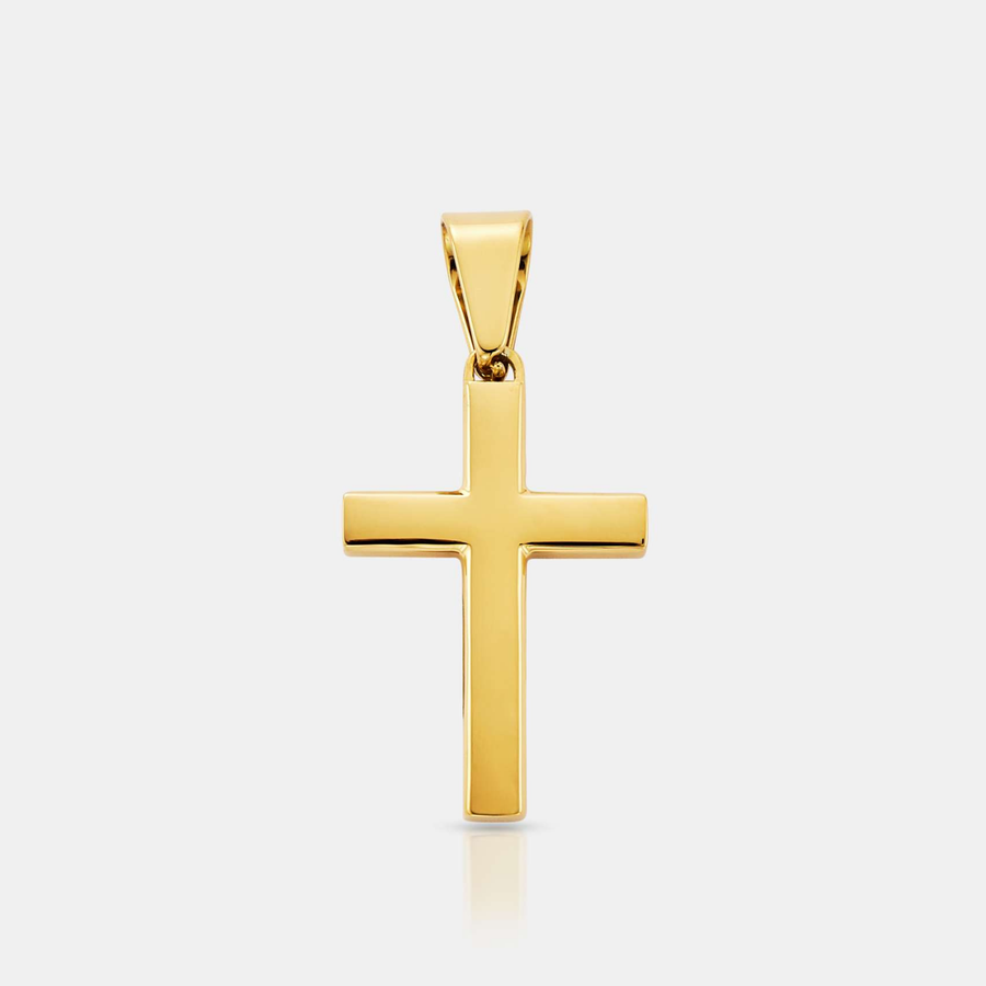 Latin Cross Pendant Necklace (Gold)