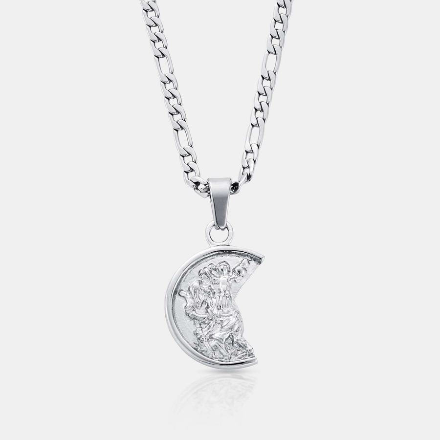 St. Christopher Pendant Necklace (Silver)