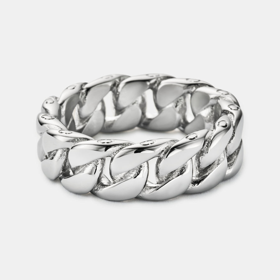 Cuban Band Ring (Silver) 8mm