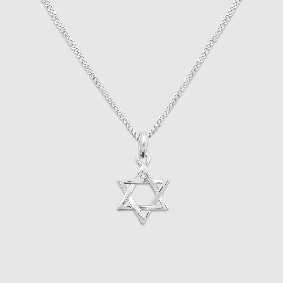 Star of David Pendant Necklace (Silver)