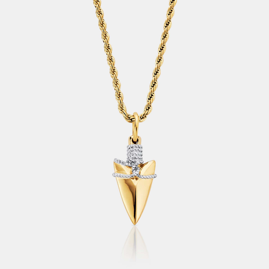 Arrow Pendant Necklace (Gold)