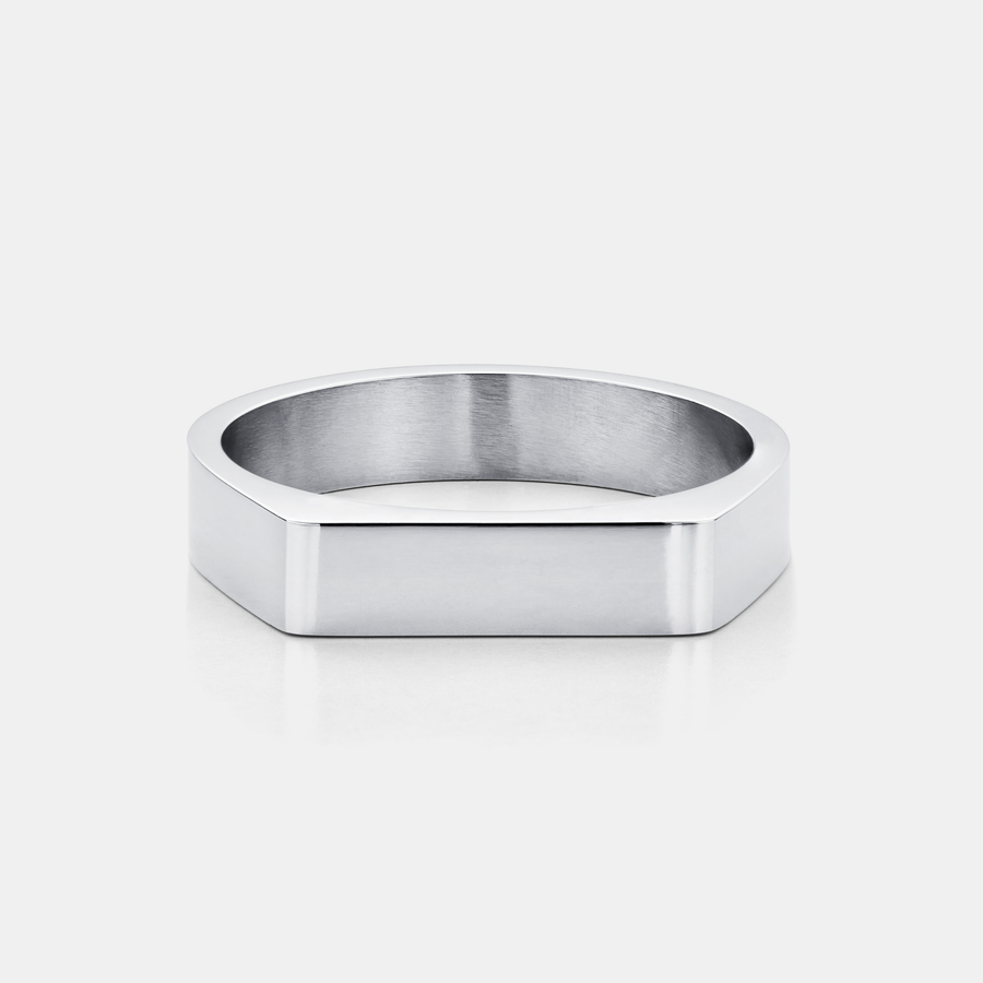 Rectangle Signet Ring (Silver)