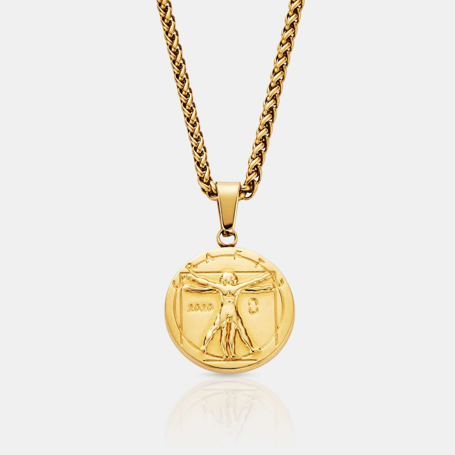 Vitruvian Pendant Necklace (Gold)