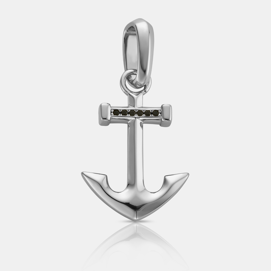 Anchored Pendant Necklace | Sterling Silver