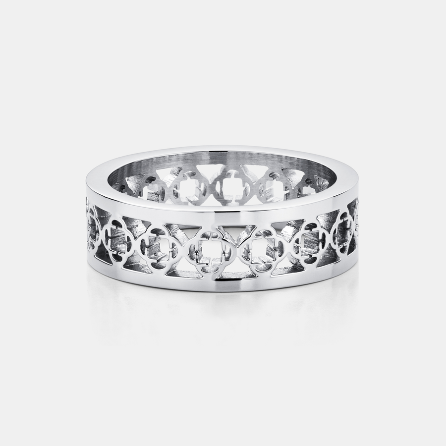 Clover Band Ring (Silver)