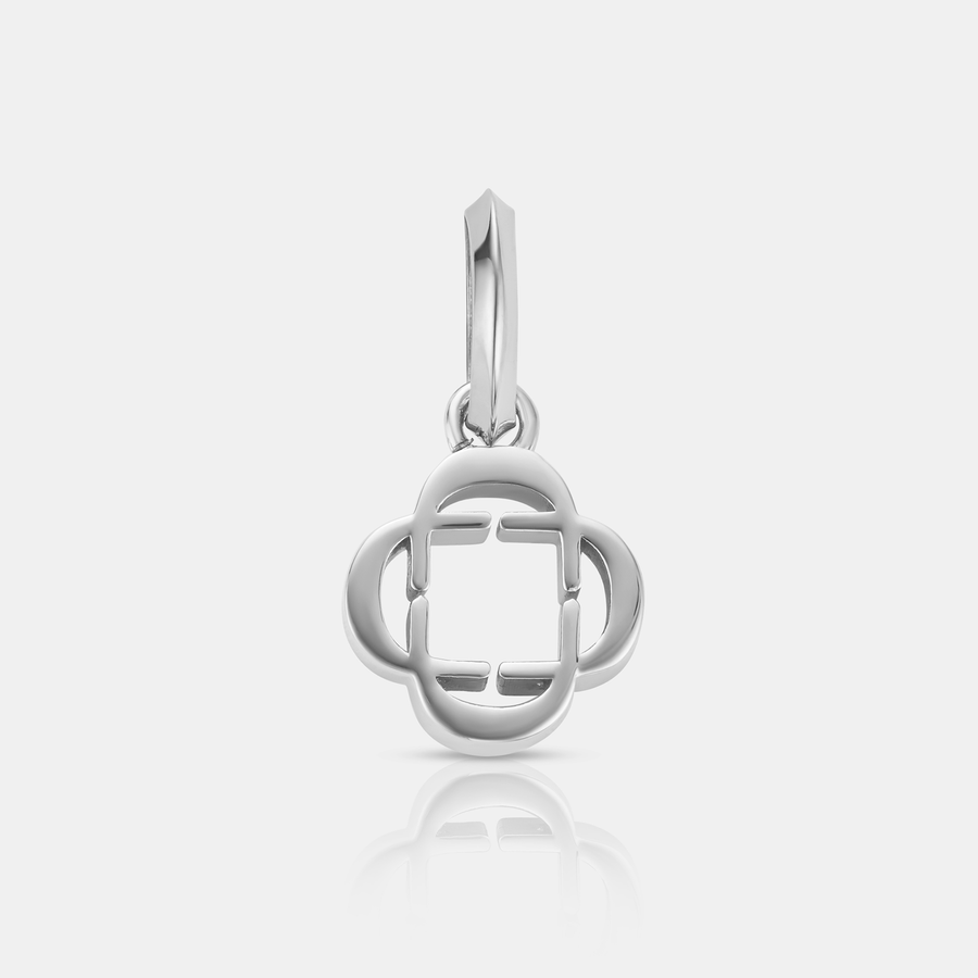 Mini Lucky Clover Pendant Necklace (Silver)