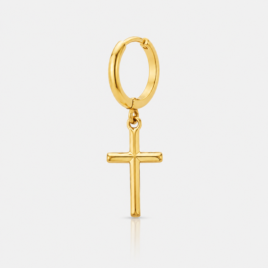 Cross Earring (Gold)
