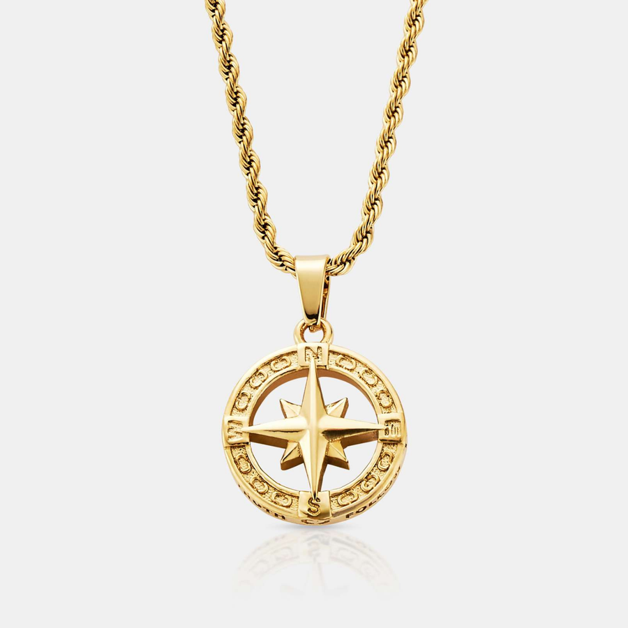 North Star Pendant Necklace (Gold)