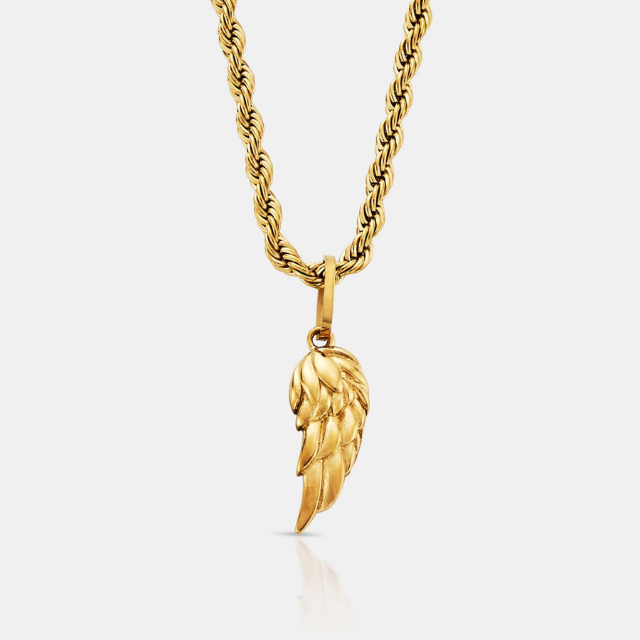 Wing Pendant Necklace (Gold)