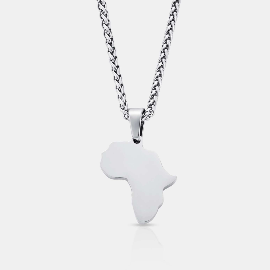 Africa Pendant Necklace (Silver)