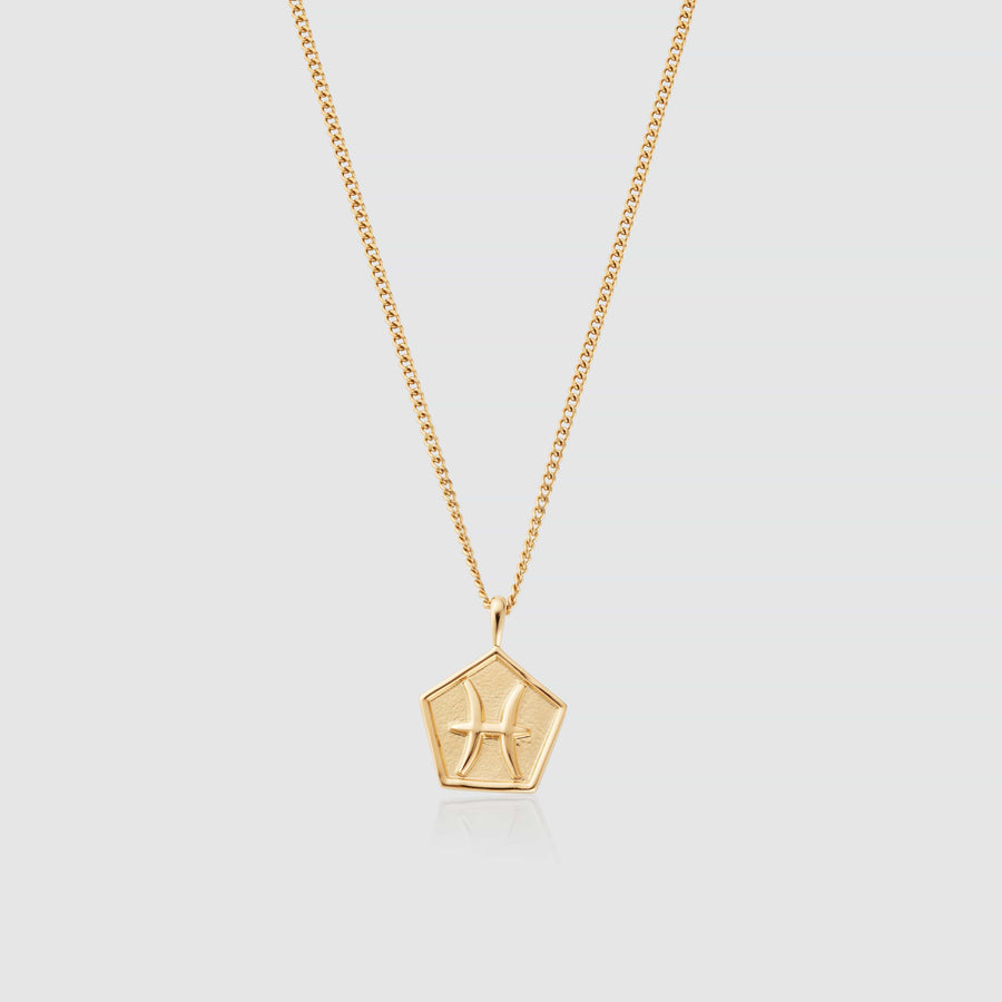 Pisces Pendant Necklace (Gold)