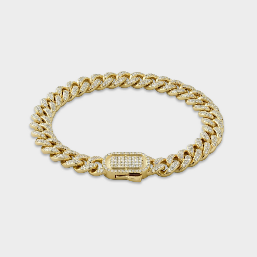 Iced Cuban Bracelet (Gold) 10mm