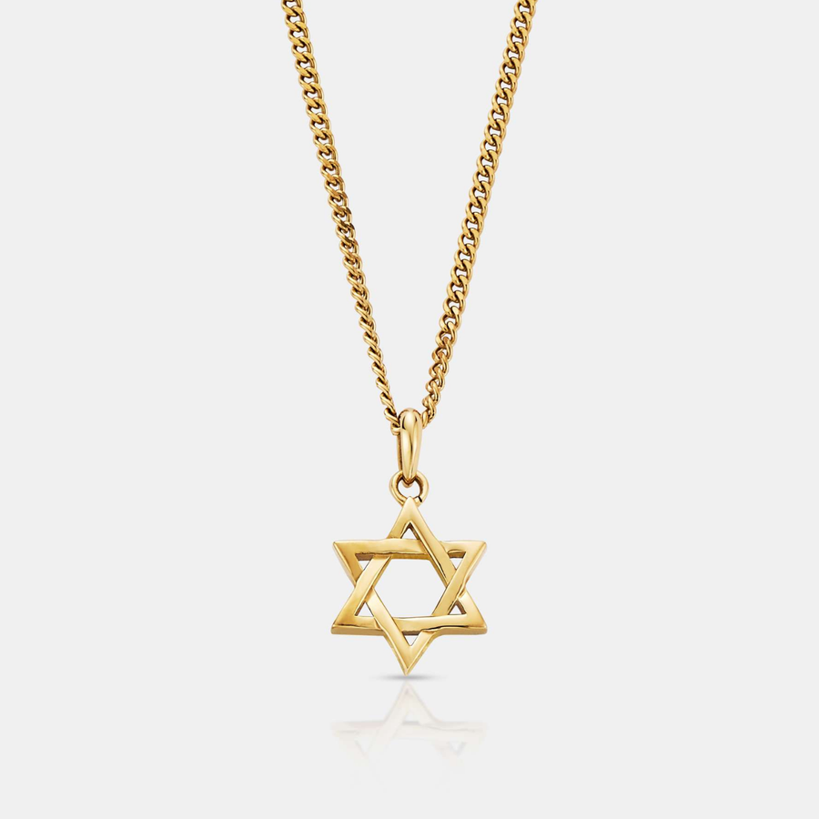 Star of David Pendant Necklace (Gold)