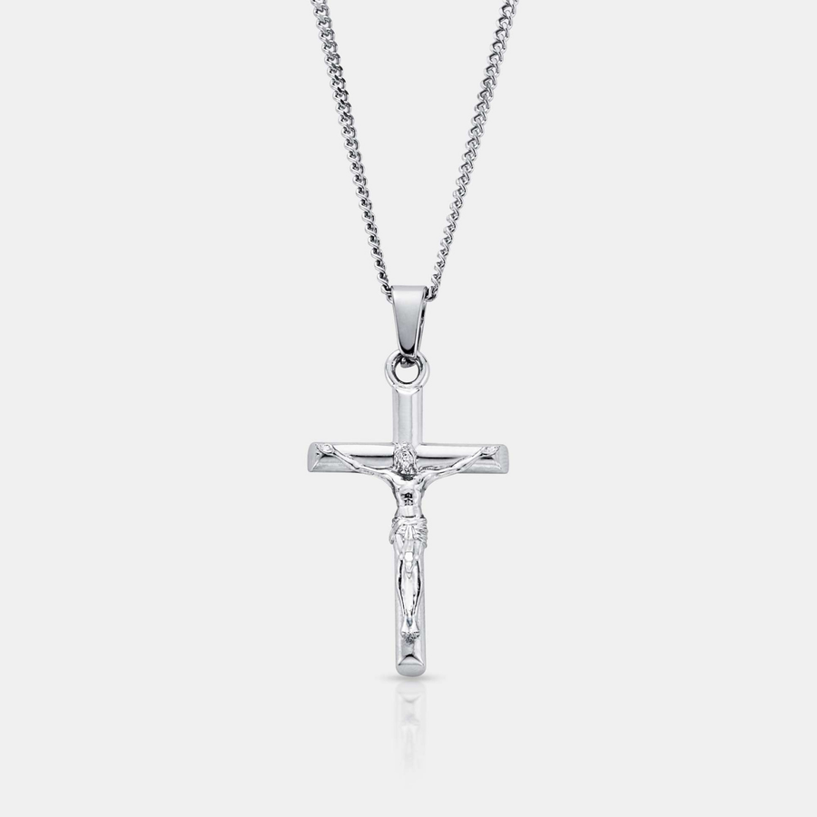 Crucifix Pendant Necklace (Silver)