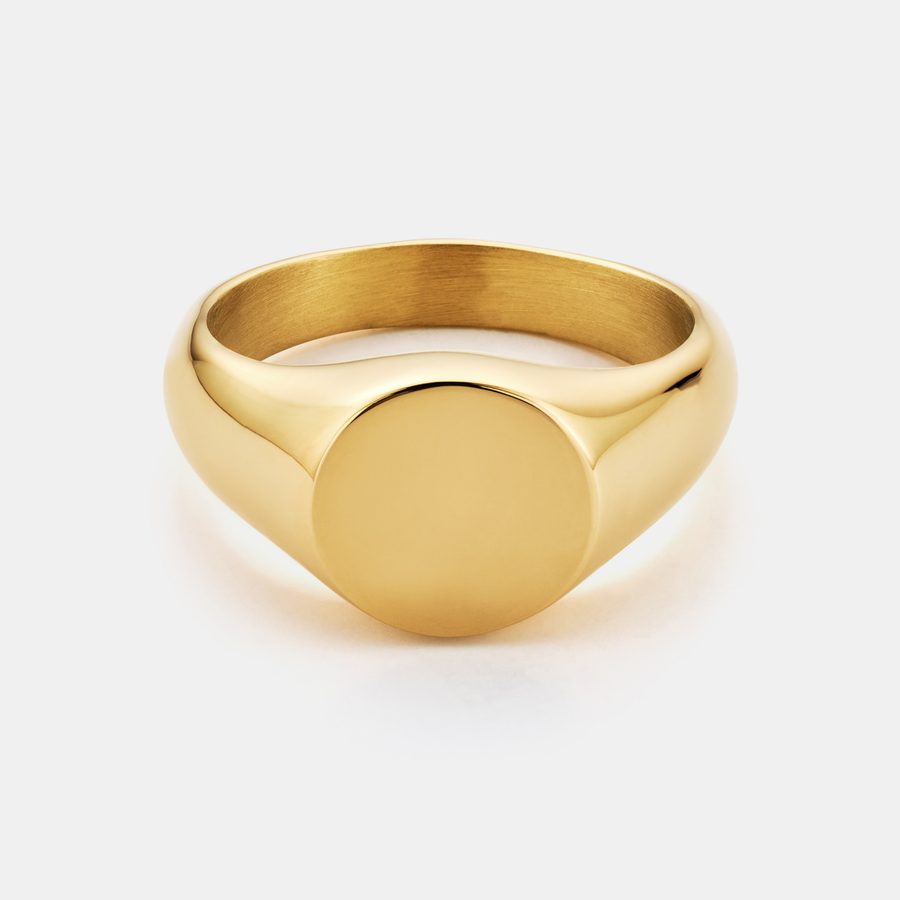 Round Signet Ring (Gold)