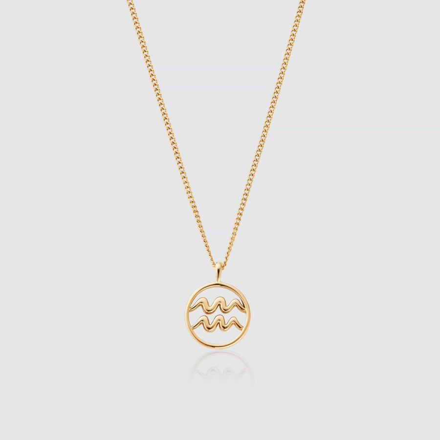 Aquarius Pendant Necklace (Gold)