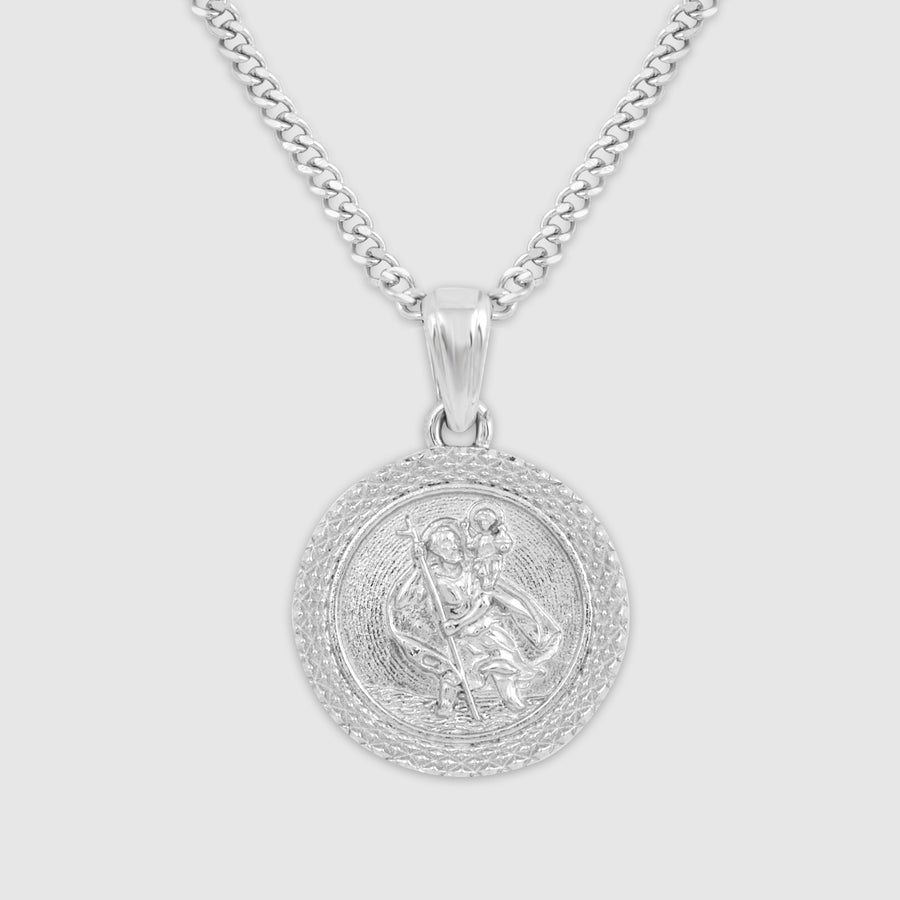 St Christopher 2.0 Pendant Necklace (Silver)