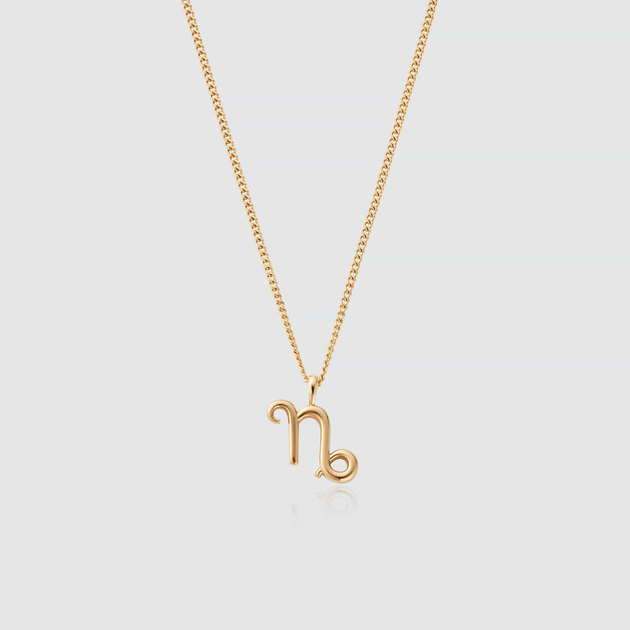 Capricorn Pendant Necklace (Gold)
