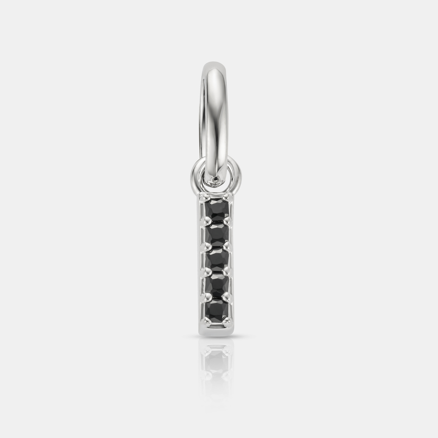 Mini Onyx Stone Totem Pendant Necklace (Silver)